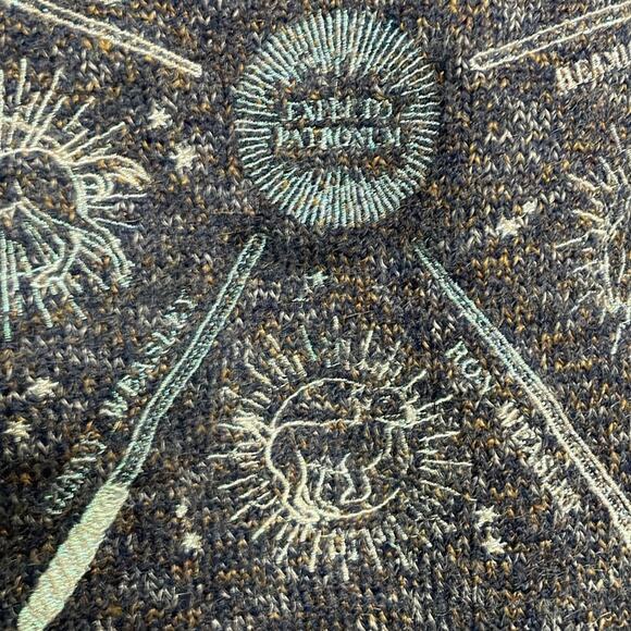 Harry Potter Patronus Knit Embroidered Sweater- Rare! Blue Medium - Picture 4 of 7